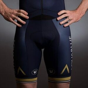 Aqua Blue Sport Vermarc Cycling Team Bib Shorts M